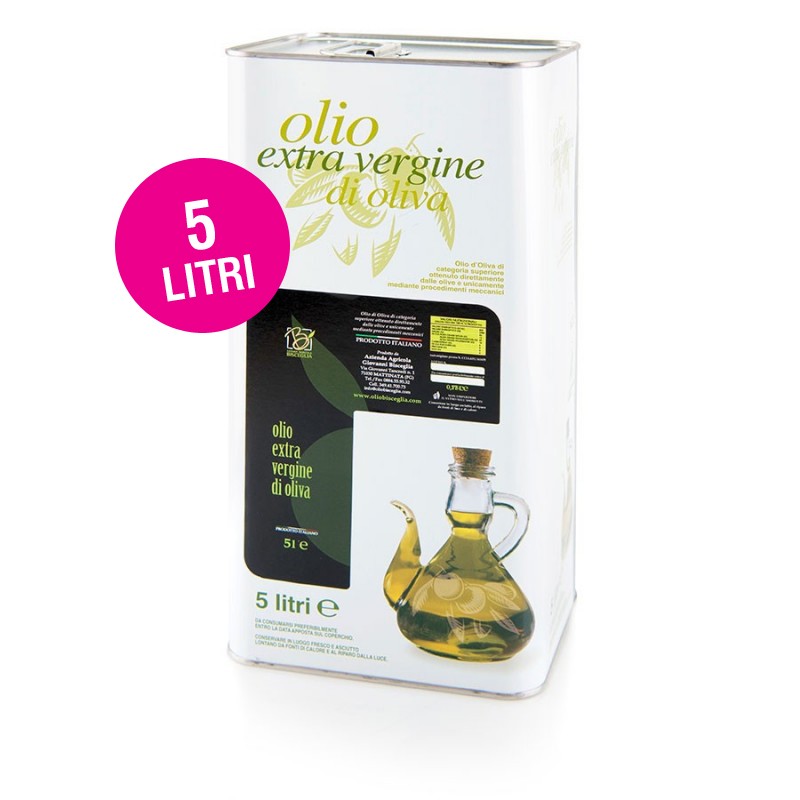 5 Litri - Lattina di Olio Extravergine di Oliva Az. Agr. Bisceglia